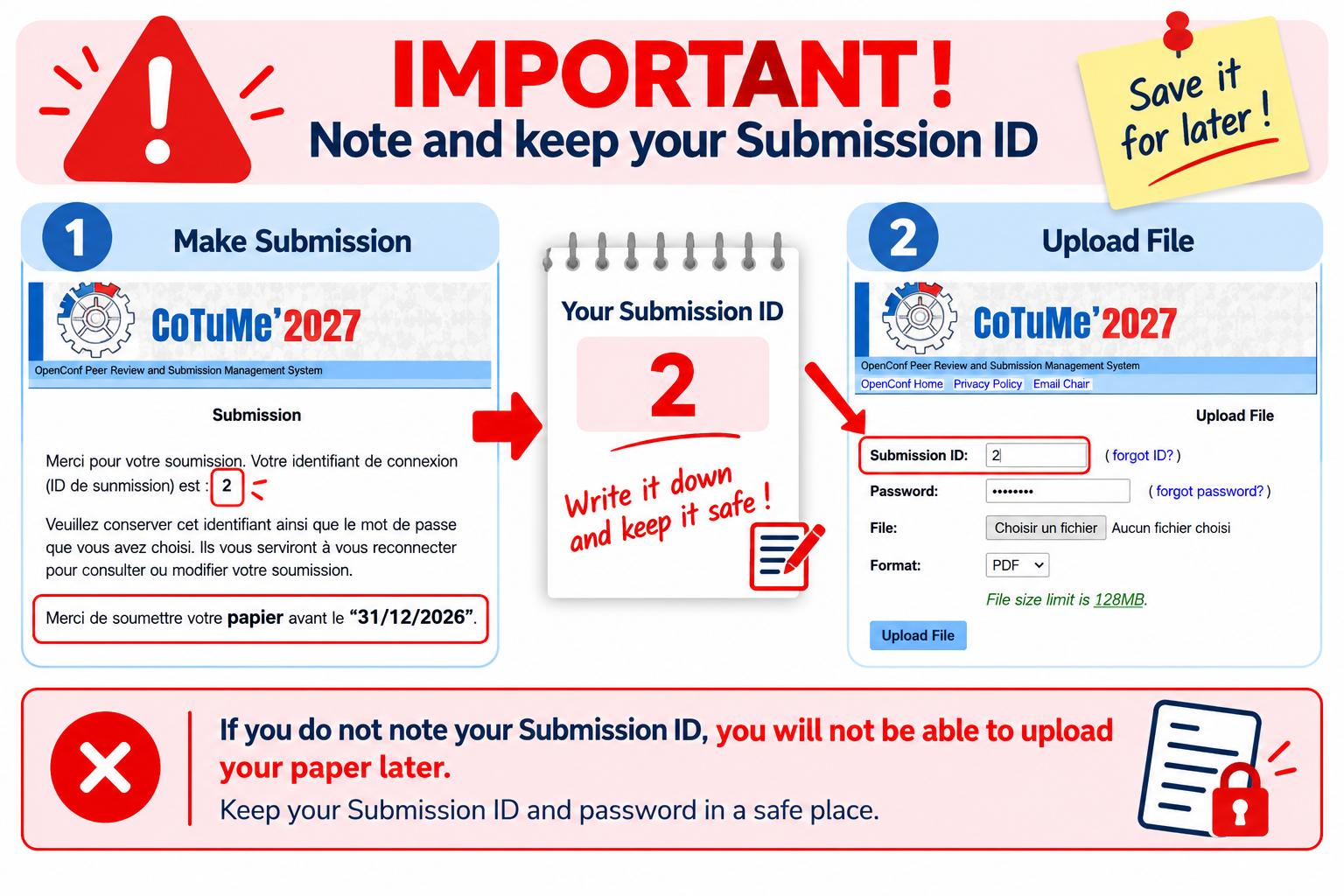 Note Cotume Submission ID
